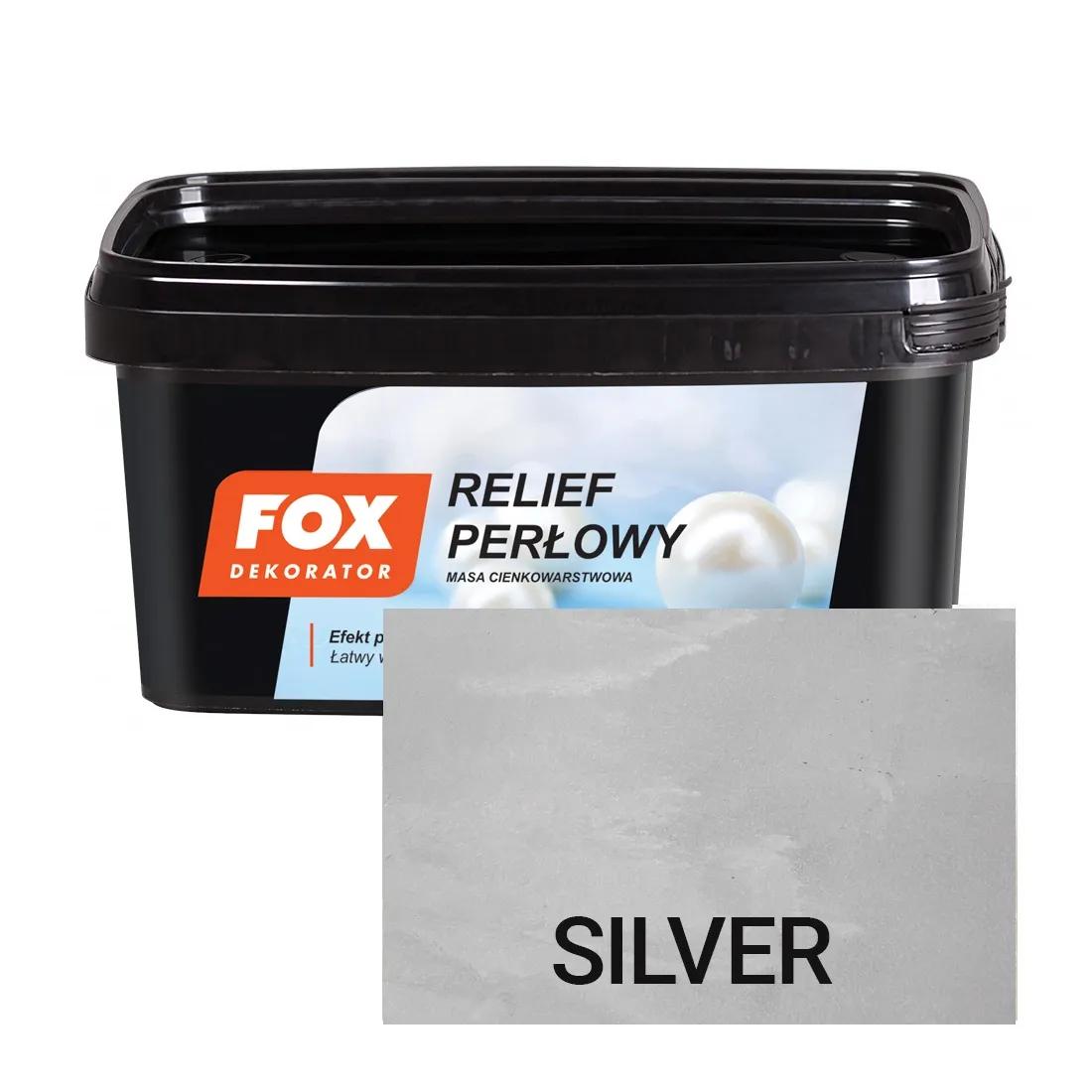 Фарба структурна Fox Dekorator Relief Perlowy SILVER срібляста 1л - 379825