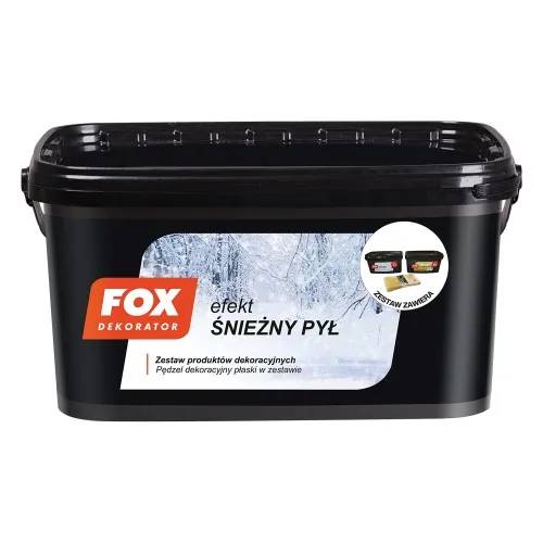 Фарба структурна Fox Dekorator декоративна з ефектом сніжного пилу (набір на 5м²) 3кг - 380465