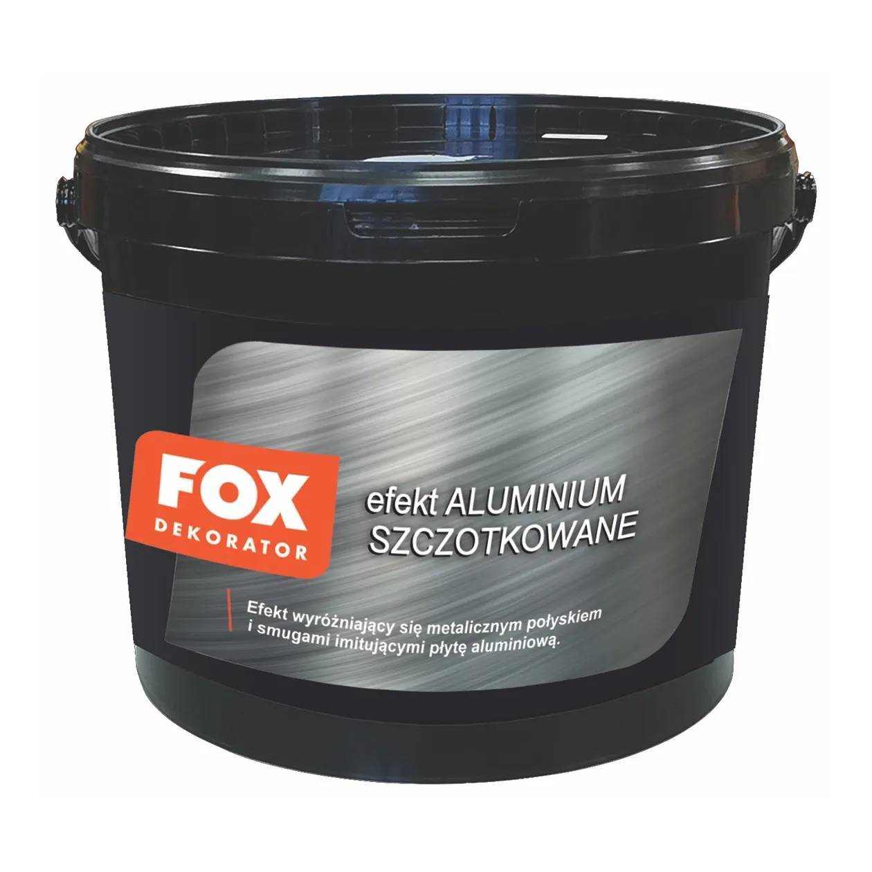 Фарба структурна Fox Dekorator ALUMINIUM з ефектом алюмінію (набір на 10м²) 1,5кг - 380993