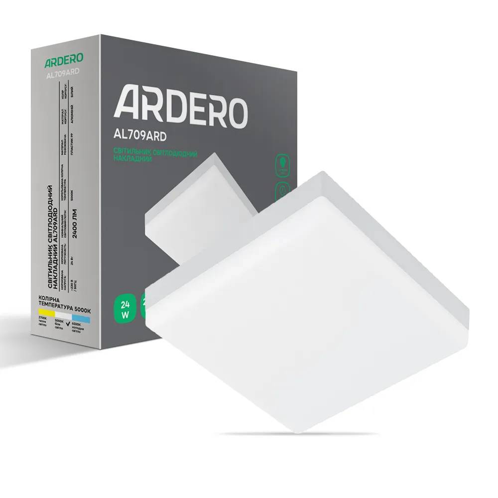Світлодіодний накладний світильник Ardero AL709ARD 24Вт 5000K білий - 381285