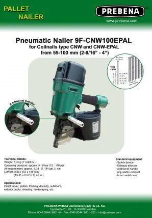 Пневмопістолет цвяхозабивний Prebena 9F-CNW100 - 383542