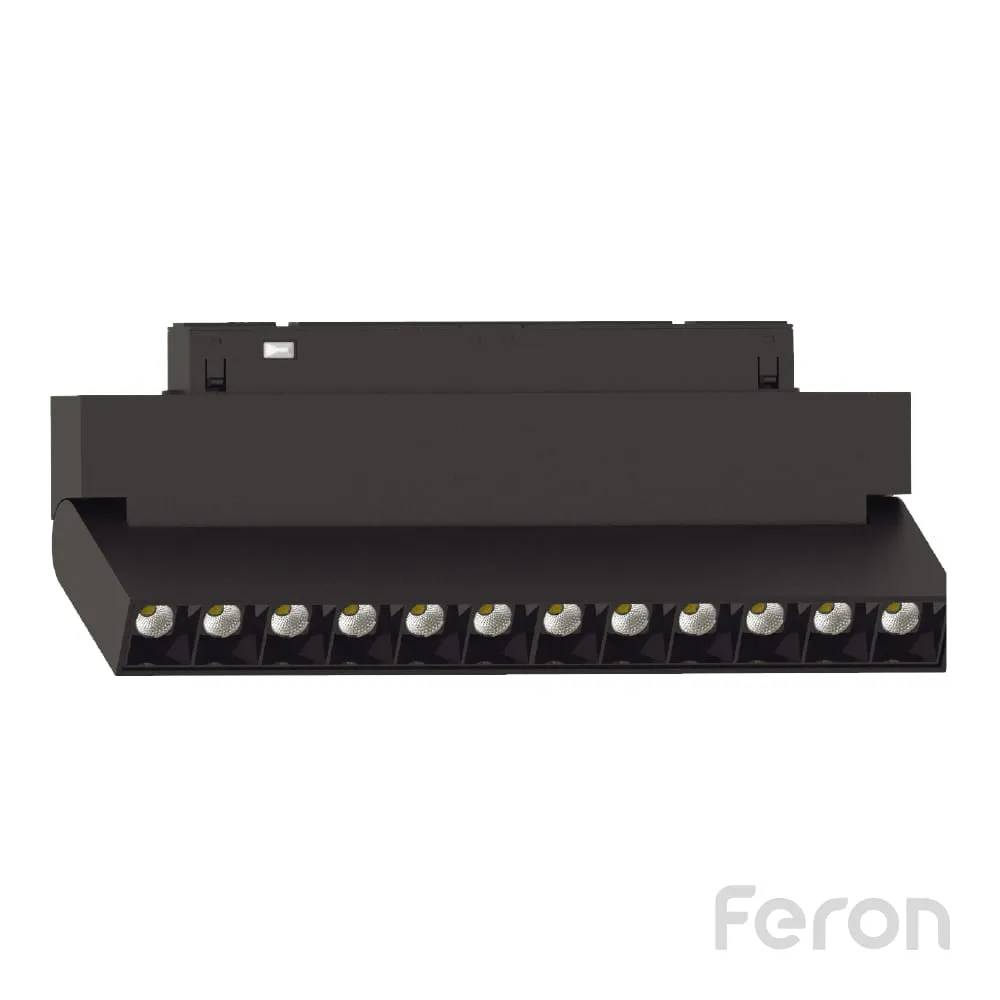 Світлодіодний магнітний трековий світильник Feron MGN301 12Вт 4000K чорний - 383998