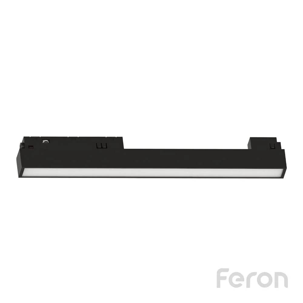 Светодиодный магнитный трековый светильник Feron MGN302 12Вт 4000K черный - 384001