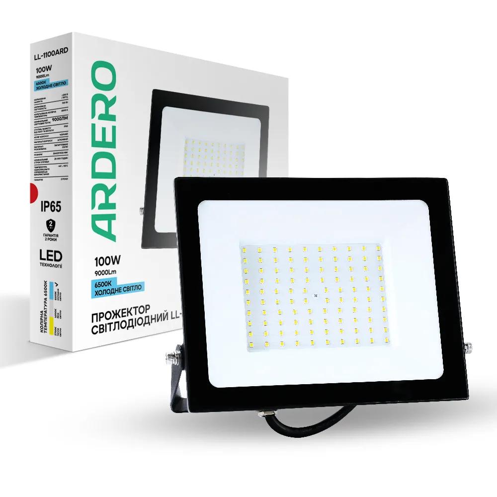 Світлодіодний прожектор Ardero LL-1100ARD 100Вт 6500K чорний - 259785544