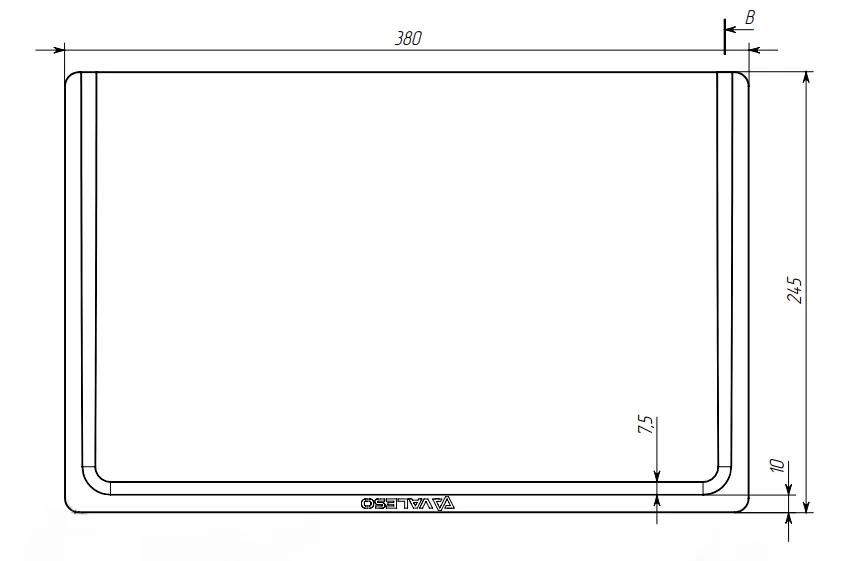 Рабочая доска TM Valeso, дуб (380x245x18 мм) - 384489