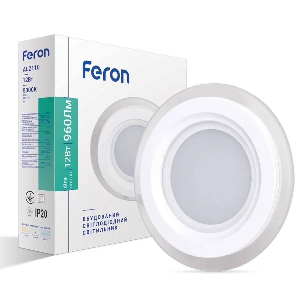 Светодиодный светильник Feron AL2110 12Вт белый - 385588