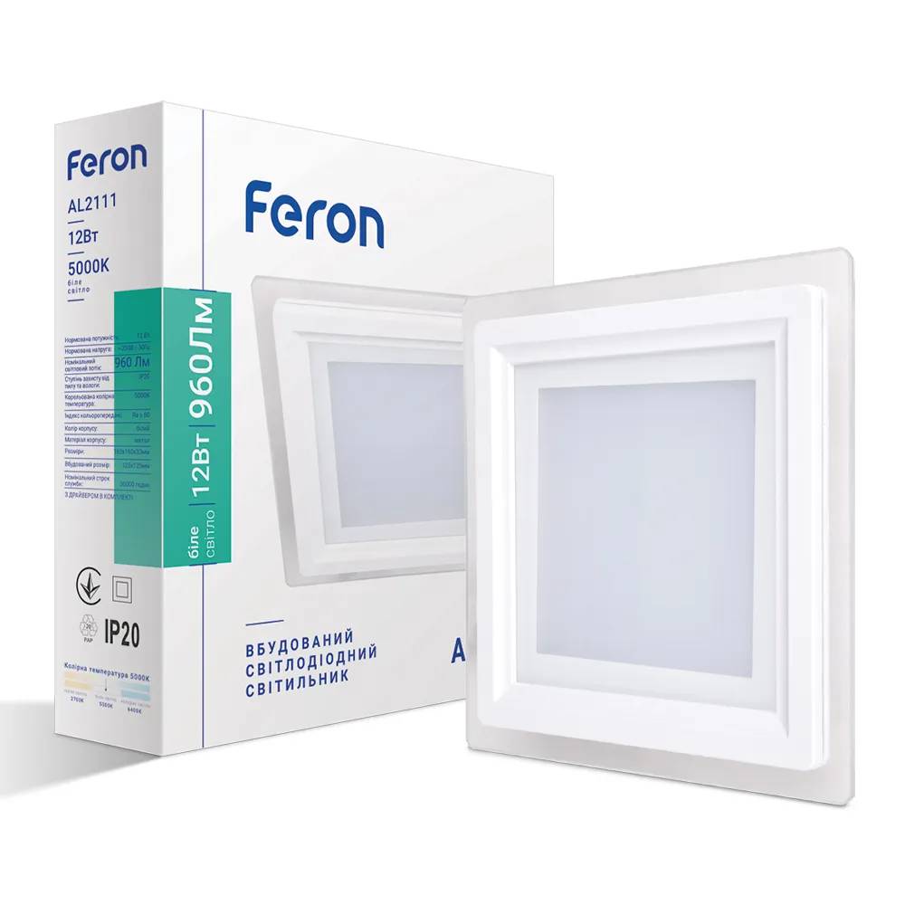 Світлодіодний світильник Feron AL2111 12Вт білий - 385592