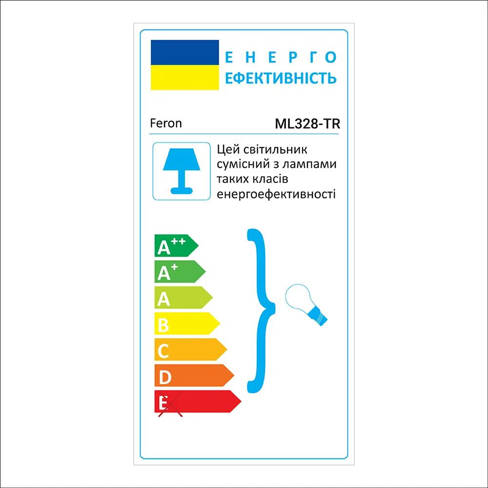 Трековий світильник Feron ML328-TR під лампу на підвісі чорний - 387317