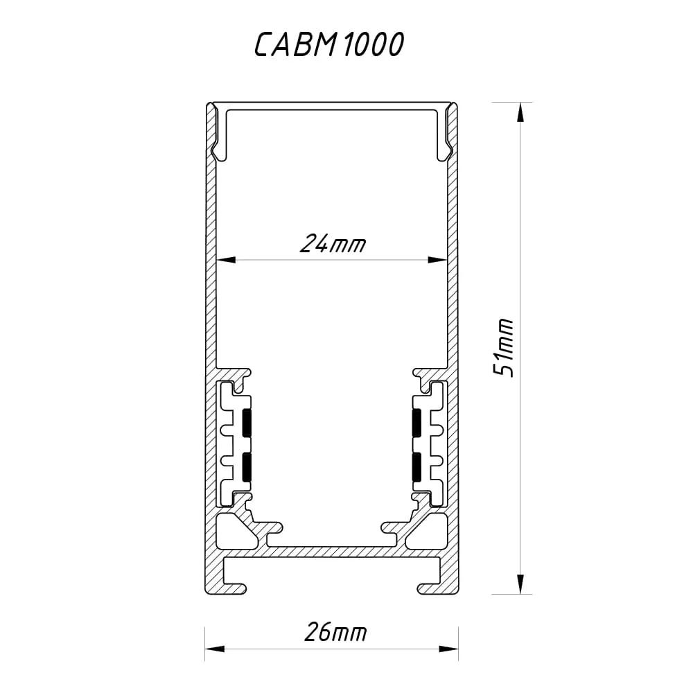 Шинопровід Feron CABM1000 чорний накладний 3м - 387598