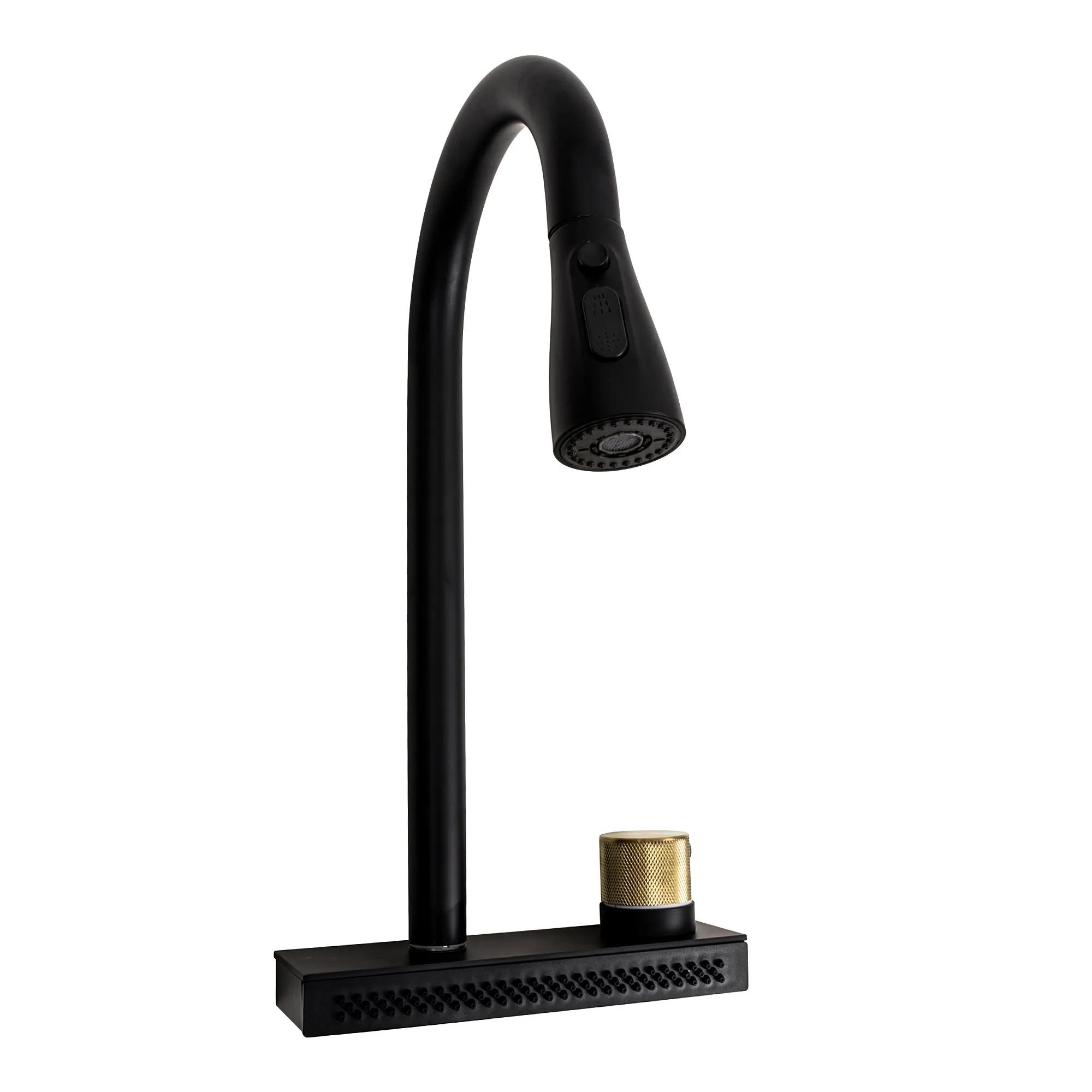 Змішувач під мийку "Водоспад" ZS86 Platinum (black) - 387686