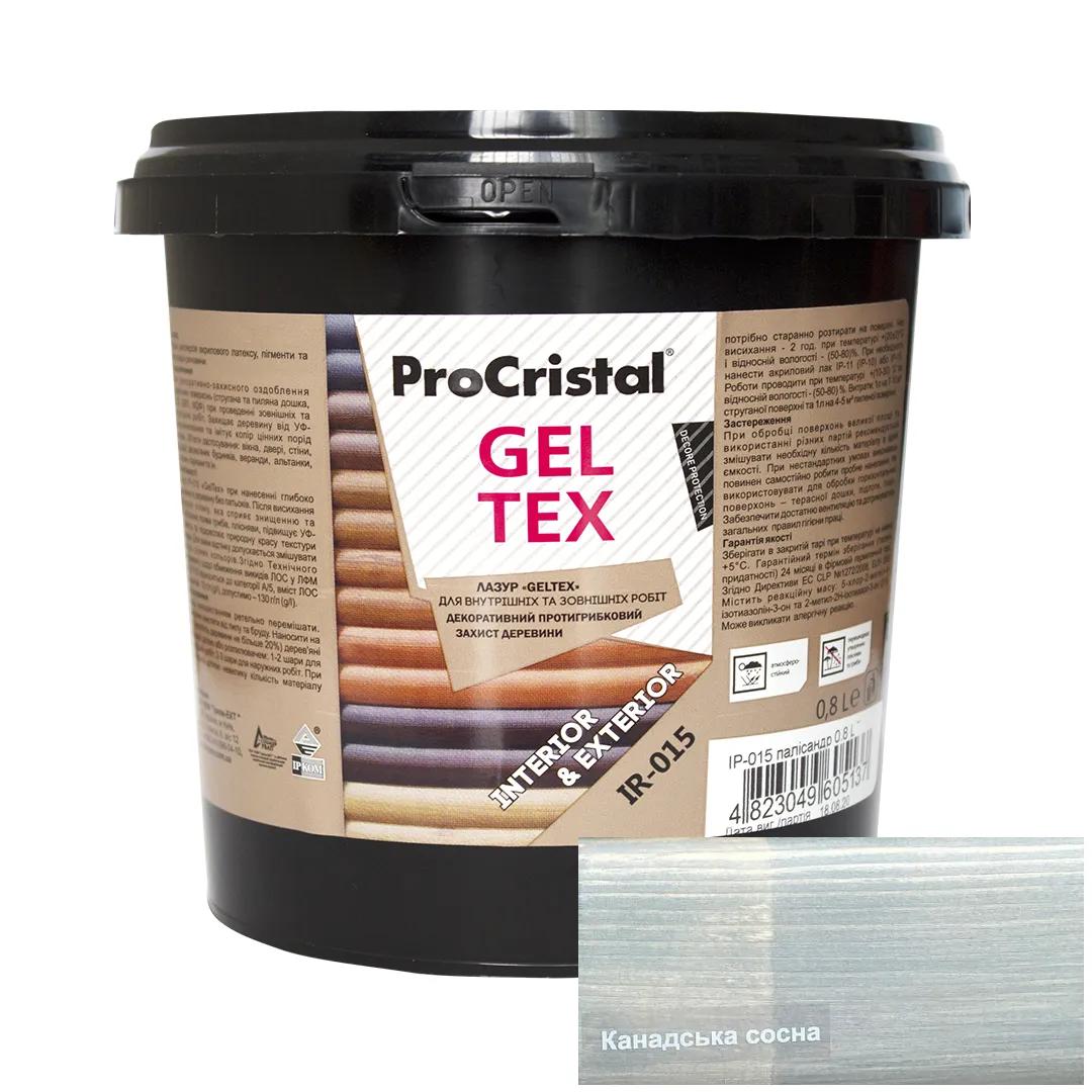 Лазур водно-дисперсійна акрилова антисептична ProCristal Geltex IР-015, 0,8 л, канадська сосна - 394840