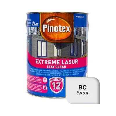 Лазур деревозахисний Pinotex Extreme Lasur, 3 л, безбарвний, напівматовий - 395125
