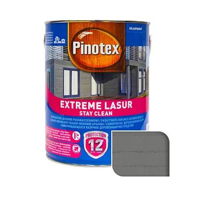 Лазур деревозахисний Pinotex Extreme Lasur, 3 л, кам'яно-сірий, напівматовий - 395145