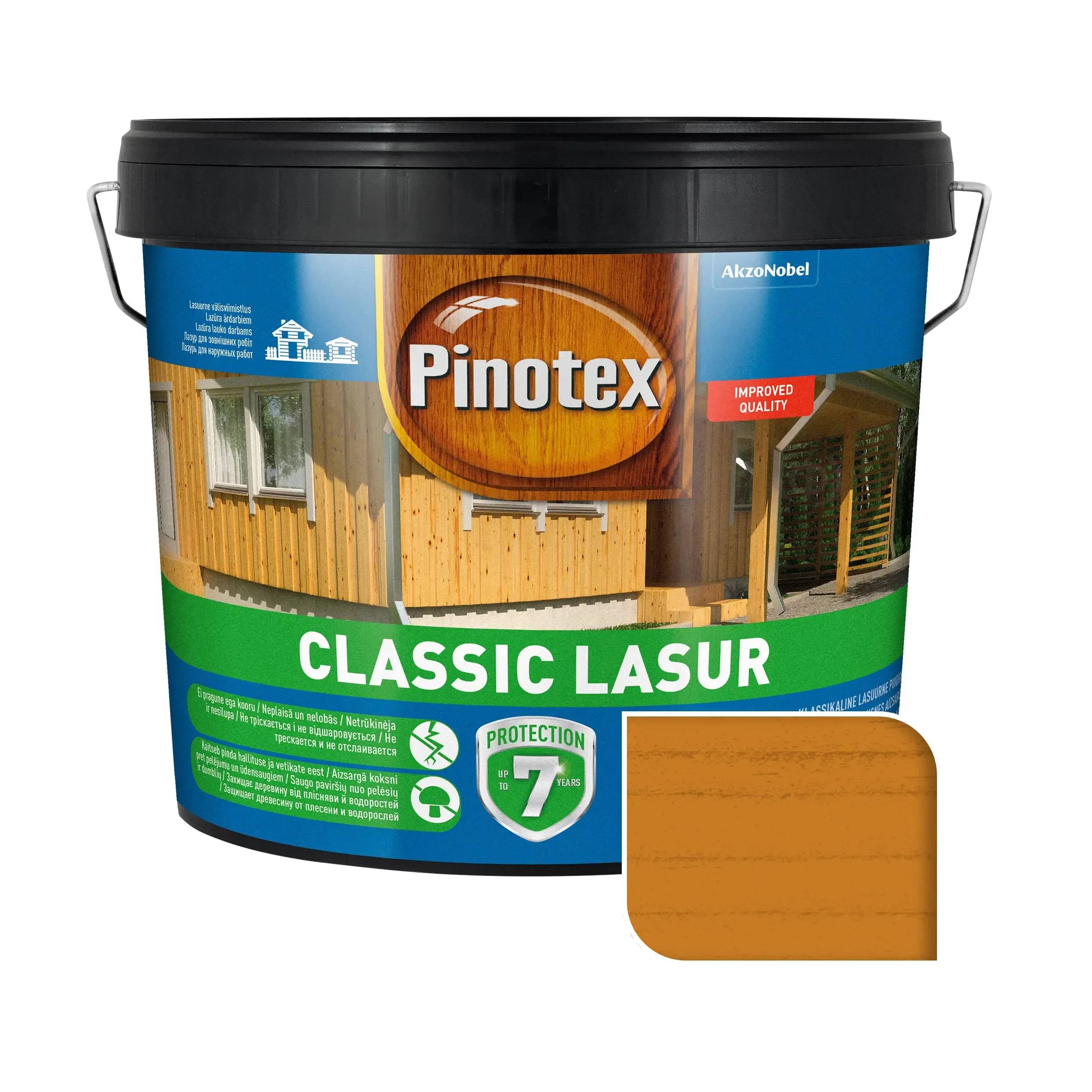 Лазур для деревини Pinotex Classic Lasur, 10 л, калюжниця, матовий - 395311