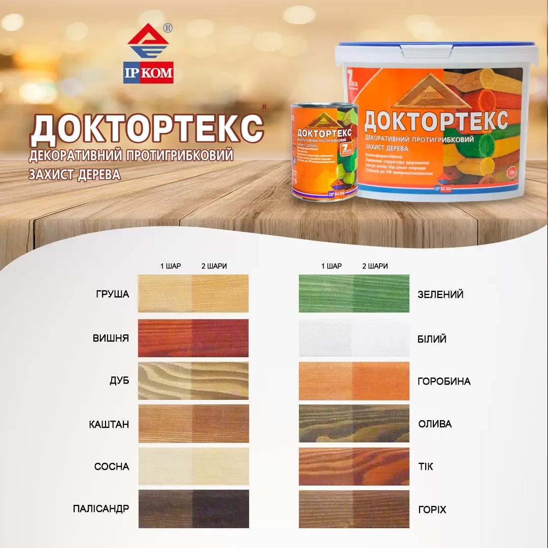 ЛазурьДоктортекс ИРКОМ ИР-013, 10 л, оливковое дерево - 395603