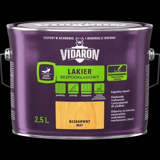 Лак для паркета без грунтовки Vidaron, 0,75 л, бесцветный, матовый - 396817
