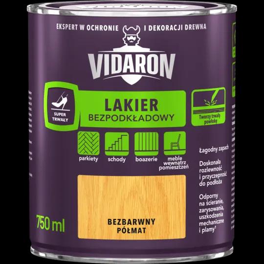 Лак для паркету без ґрунтовки Vidaron, 2,5 л, безбарвний, глянсовий - 396819