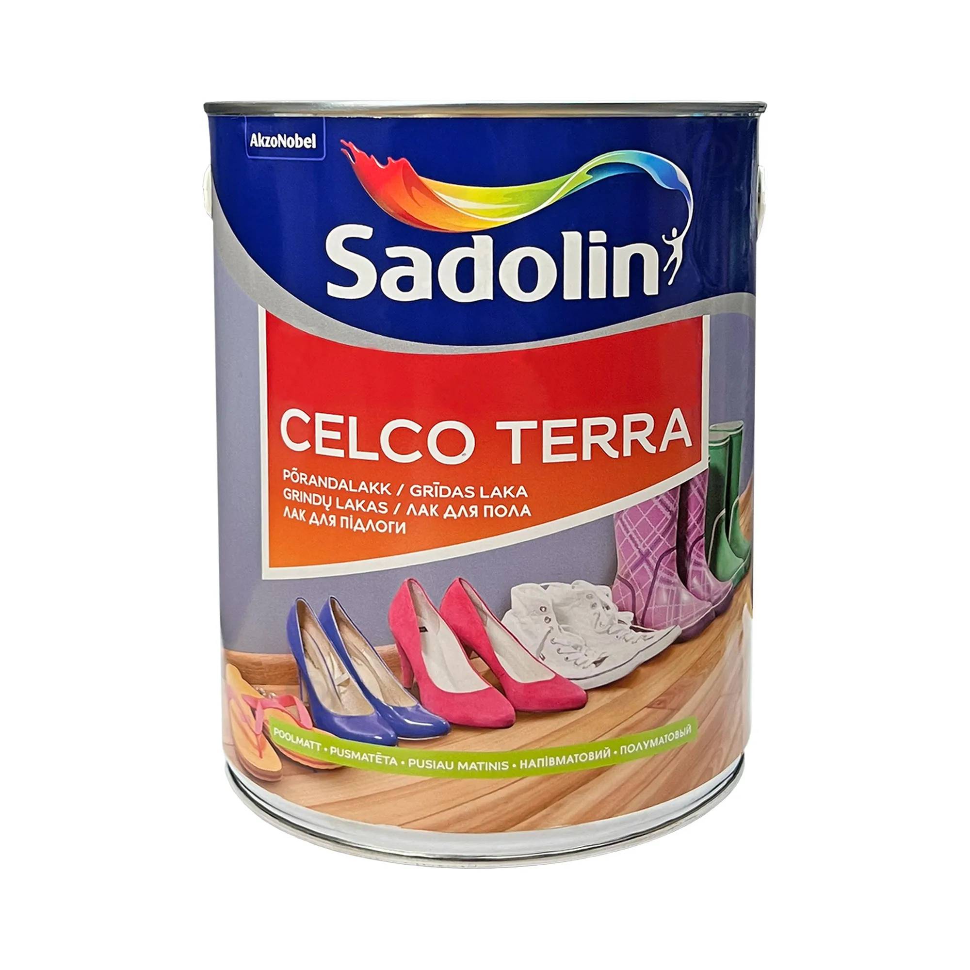 Лак для підлоги Sadolin Celco Terra, 1 л, безбарвний, глянсовий - 396825
