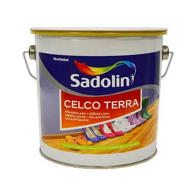 Лак для підлоги Sadolin Celco Terra, 2,5 л, безбарвний, напівматовий - 396829