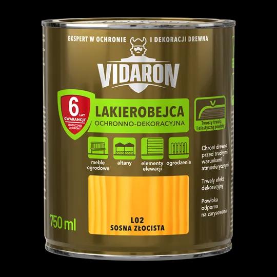 Лак захисно-декоративний для деревини Vidaron, 0,75 л, L02 золота сосна, глянсовий - 396864
