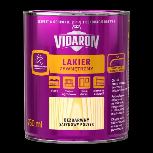 Лак зовнішній для деревини Vidaron, 0,75 л, безбарвний, глянсовий - 396906
