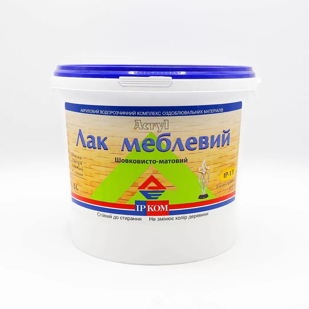 Лак меблевий ІРКОМ ІР-13, 3 л, безбарвний, напівматовий - 396930