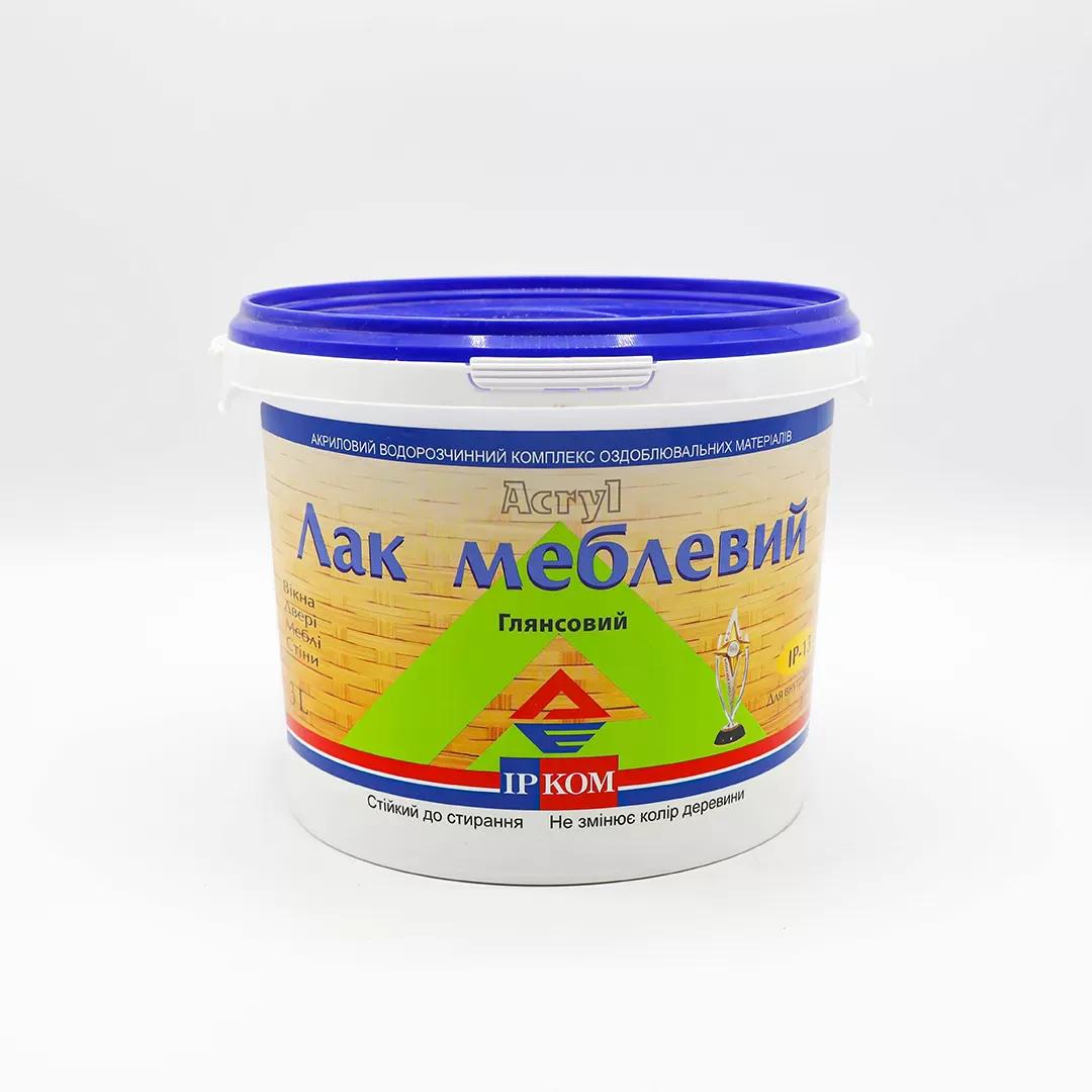 Лак меблевий ІРКОМ ІР-13, 5 л, безбарвний, глянсовий - 396933