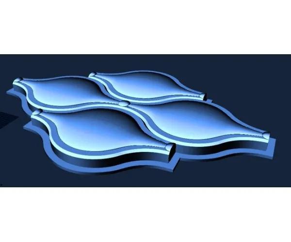 Форма КАЛИПСО для гипсовых 3D панелей. - 402763