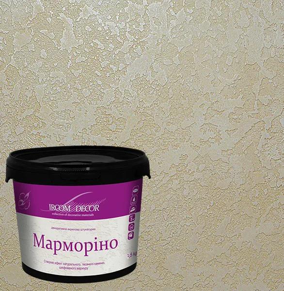 Штукатурка декоративна ІРКОМ Марморіно, 15 кг, білий - 403532