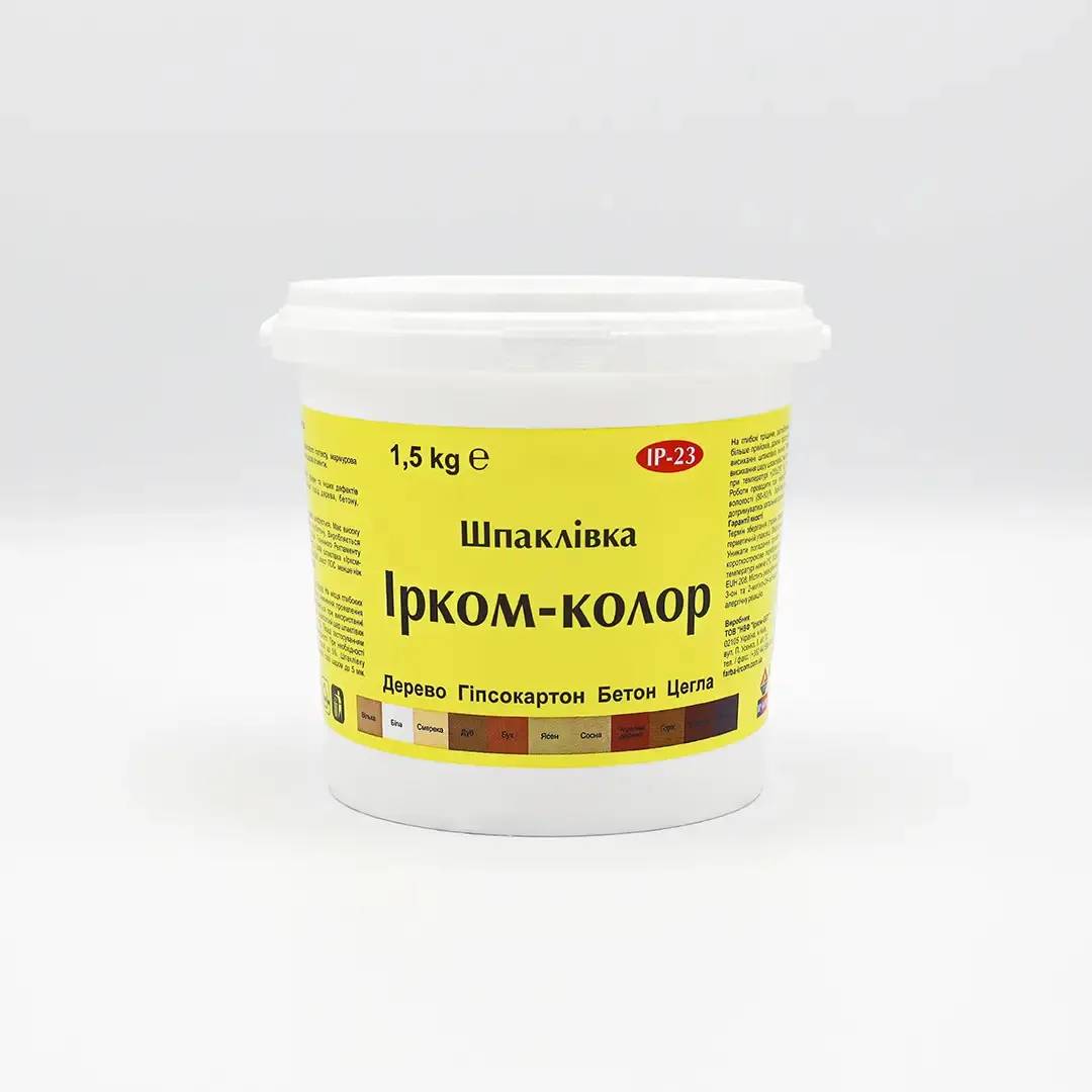 Шпаклівка ІРКОМ-колор ІРКОМ ІР-23, 1,5 кг, бук - 403736