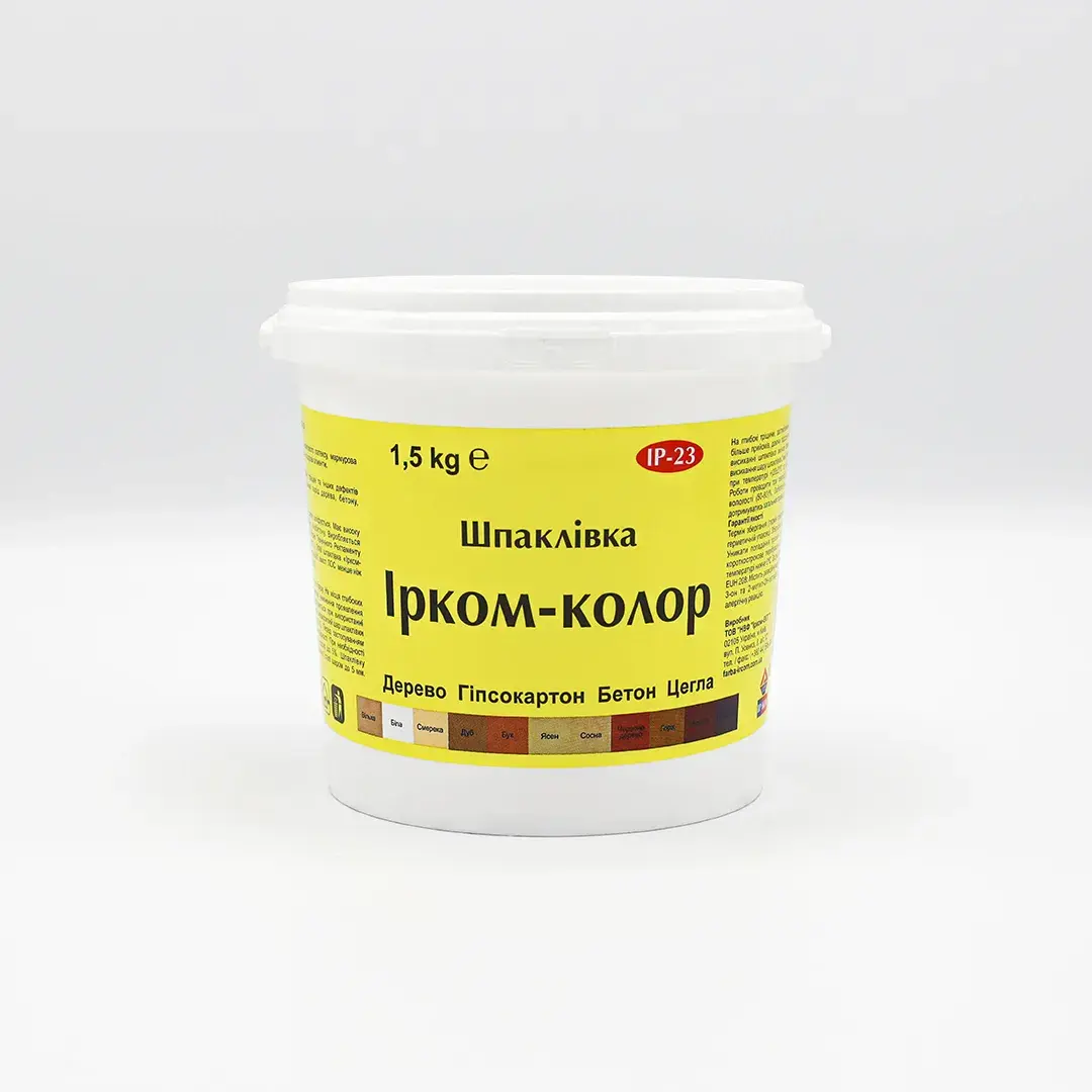 Шпаклівка ІРКОМ-колор ІРКОМ ІР-23, 1,5 кг, смерека - 403753