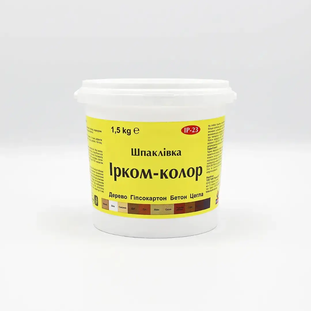 Шпаклівка ІРКОМ-колор ІРКОМ ІР-23, 1,5 кг, червоне дерево - 403757