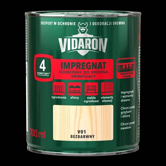 Просочення імпрегнат для деревини Vidaron, 0,7 л, V01 безбарвний, Матовий - 404085