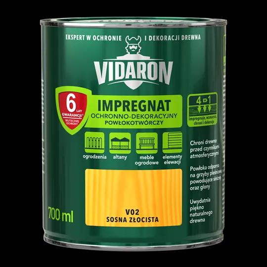 Просочення імпрегнат для деревини Vidaron, 0,7 л, V02 золота сосна, матовий - 404087