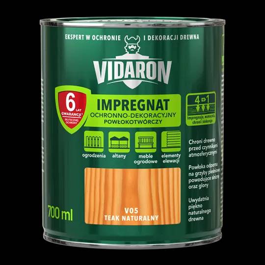 Просочення імпрегнат для деревини Vidaron, 0,7 л, V05 натуральний тик, матовий - 404089