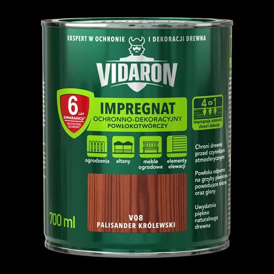 Просочення імпрегнат для деревини Vidaron, 0,7 л, V08 королівський палісандр, матовий - 404092