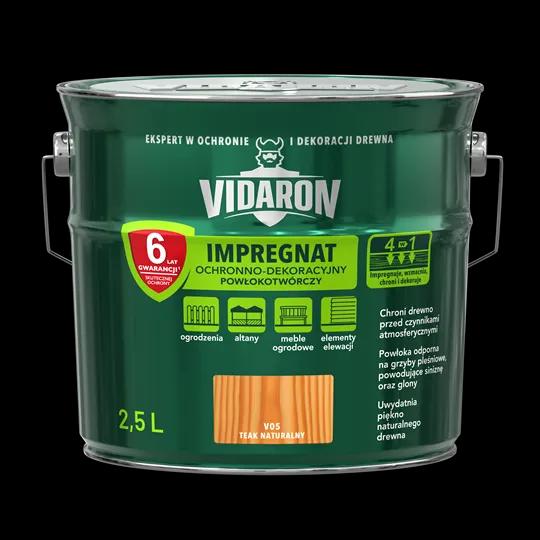 Просочення імпрегнат для деревини Vidaron, 2,5 л, V05 натуральний тик, матовий - 404103