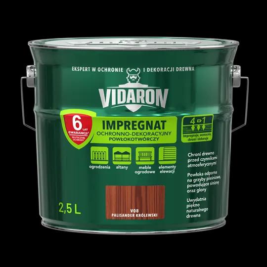 Просочення імпрегнат для деревини Vidaron, 2,5 л, V08 королівський палісандр, матовий - 404106