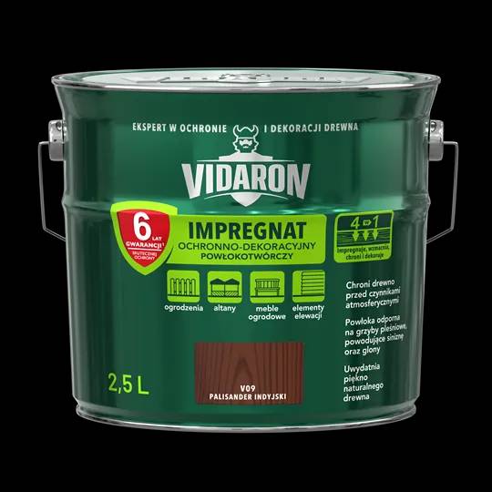 Просочення імпрегнат для деревини Vidaron, 2,5 л, V09 індійський палісандр, матовий - 404107
