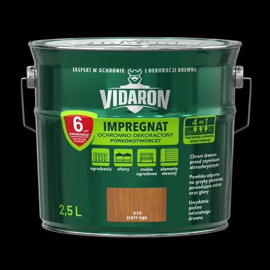 Просочення імпрегнат для деревини Vidaron, 2,5 л, V19 золотий дуб, матовий - 404111