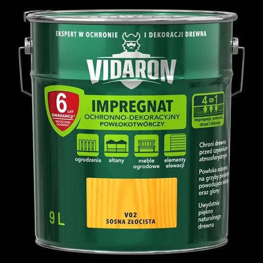 Просочення імпрегнат для деревини Vidaron, 9 л, V02 золота сосна, матовий - 404114