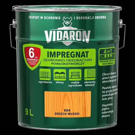 Просочення імпрегнат для деревини Vidaron, 9 л, V04 грецький горіх, матовий - 404115