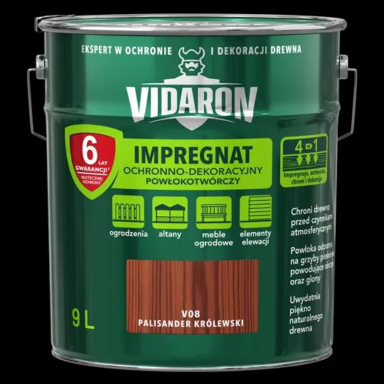 Пропитка импрегнат для древесины Vidaron, 9 л, V08 королевский палисандр, матовый - 404119