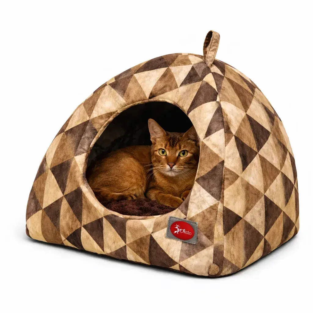 Лежак для тварин DIEGO rest transformer print_01 Трикутник овал (35*35*40) - 412142