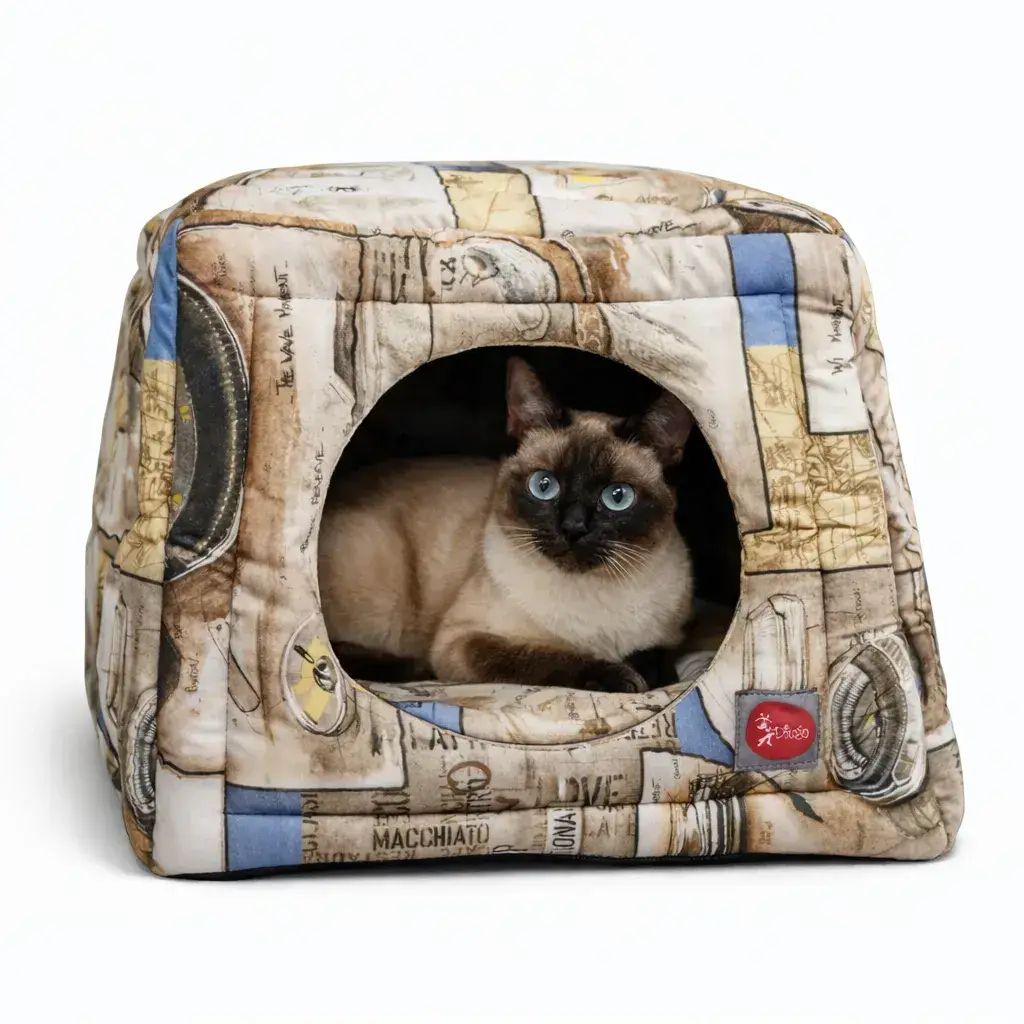 Лежак для тварин DIEGO rest transformer print_12 Компас (38*38*32) - 412143