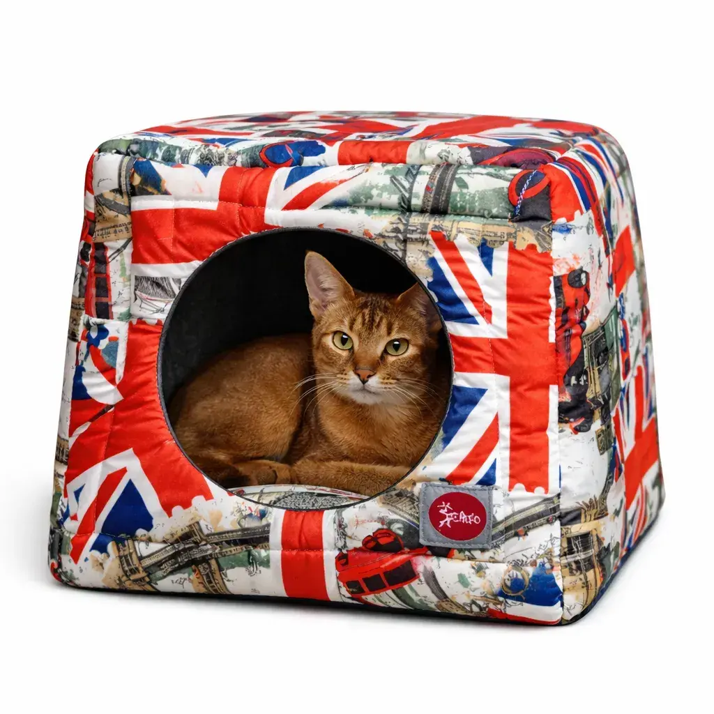 Лежак для животных DIEGO rest transformer print_14_Британия (38*38*32) - 412148