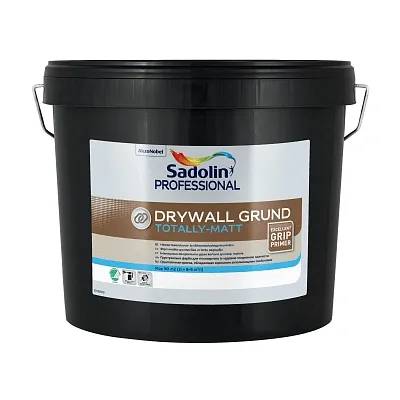 Грунтовочная краска на водной основе Sadolin Professional Drywall Grund для стен и потолка, 10 л, белая, BW - 412603