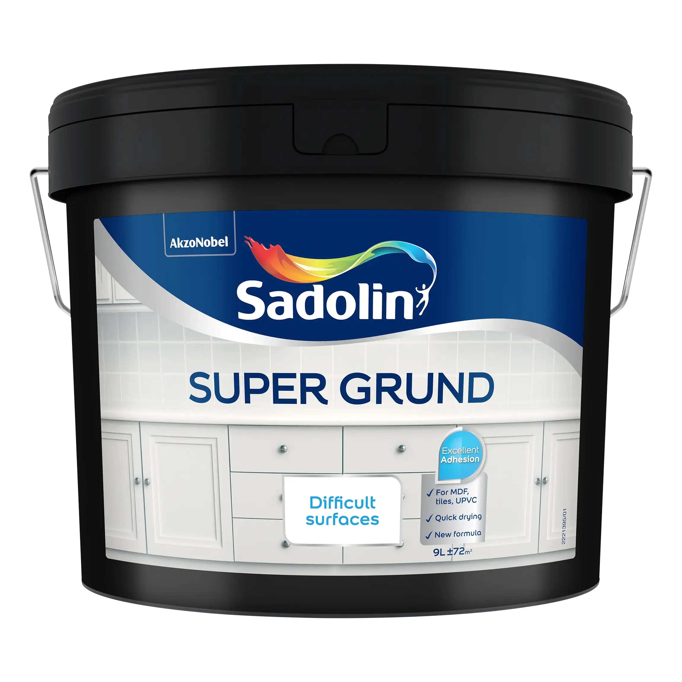 Ґрунтувальна фарба на водній основі Sadolin Super Grund для стін, стелі та складних поверхонь, 9 л, біла, матовий, BW - 412633