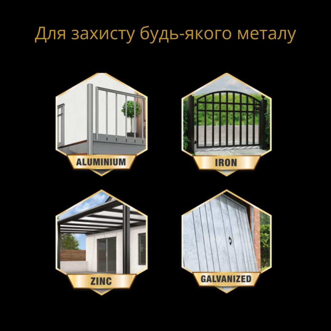Захисна фарба 3 в 1 по металу на водній основі Hammerite Ultima, 2,2 л, чорна, глянцева - 412793