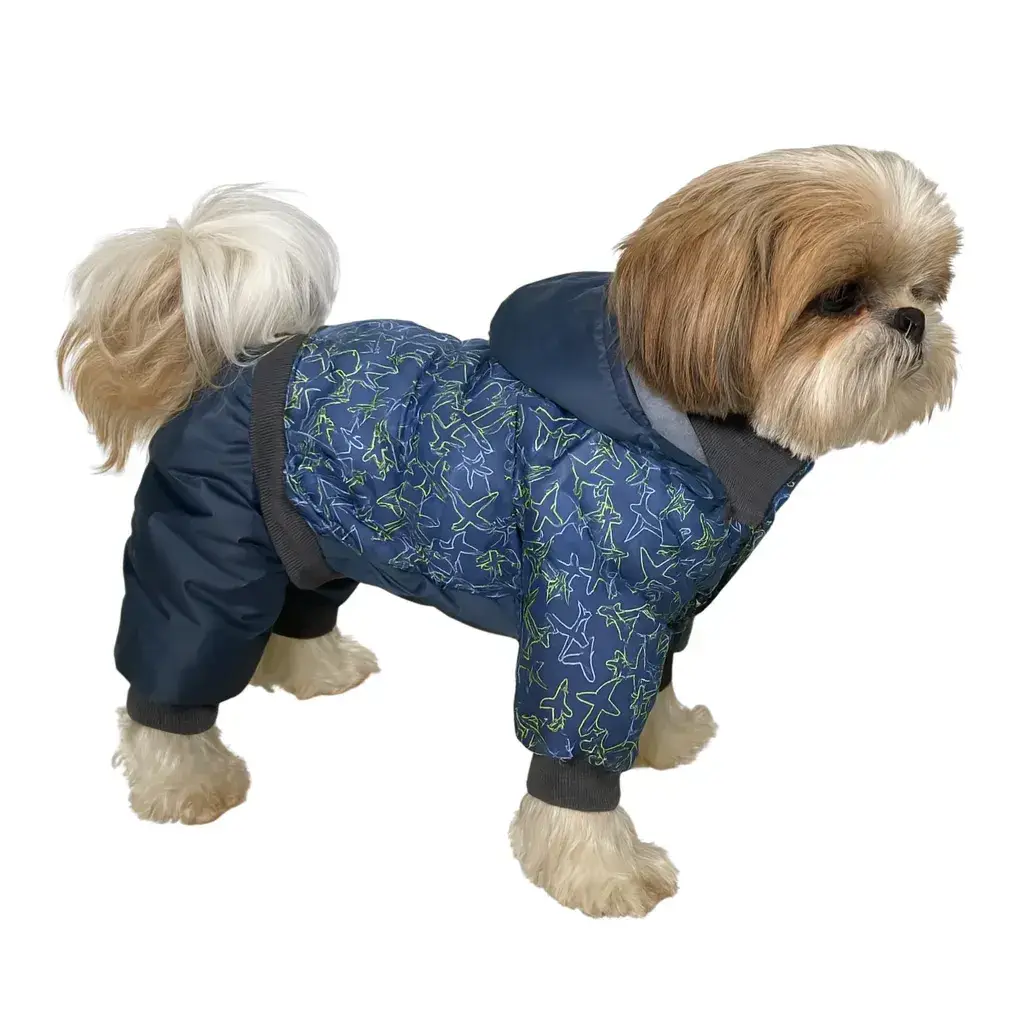 Комбінезон для собак DIEGO mini snow М M літаки - 414082